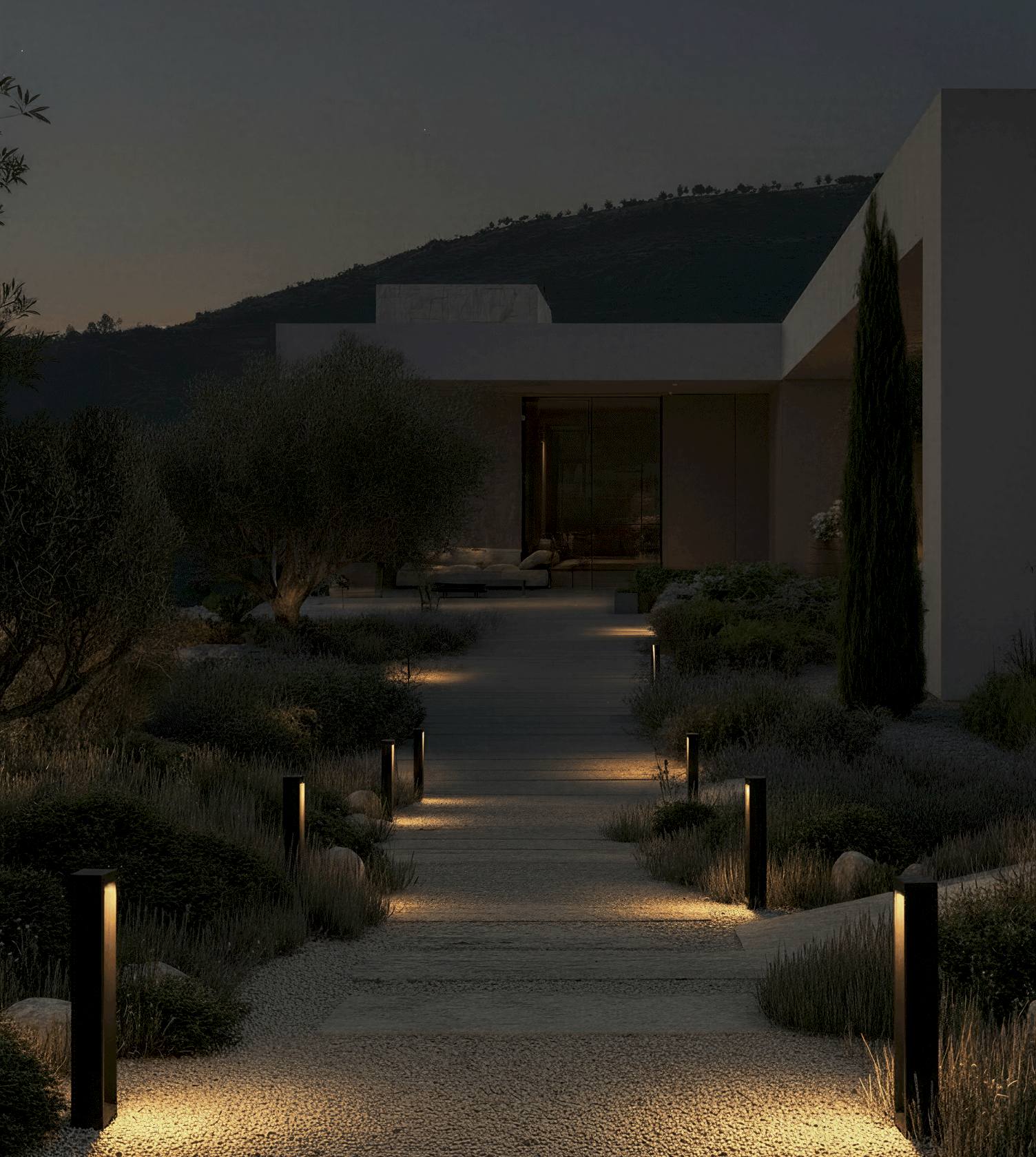 Lampadaire Extérieur LED 10W IP65 Aluminium Noir 60cm Jardin Allée Chemin Moderne