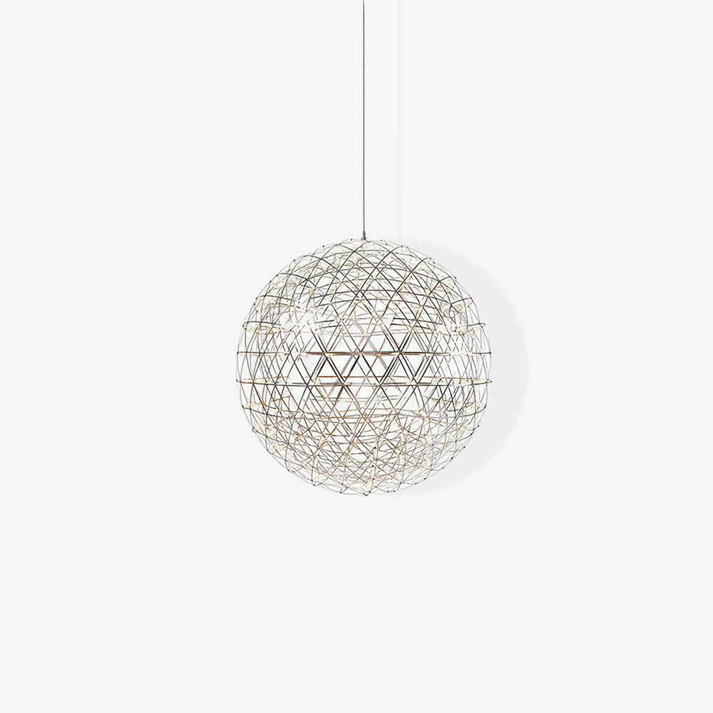 LED Hanglamp Bol Zilver Sfeerverlichting Moderne Lichtbol met Dimbare Lichtpunten Transparante Kristalbol Decoratief Scandinavisch Warm Wit Industrieel Design Interieurlamp | Sansoti
