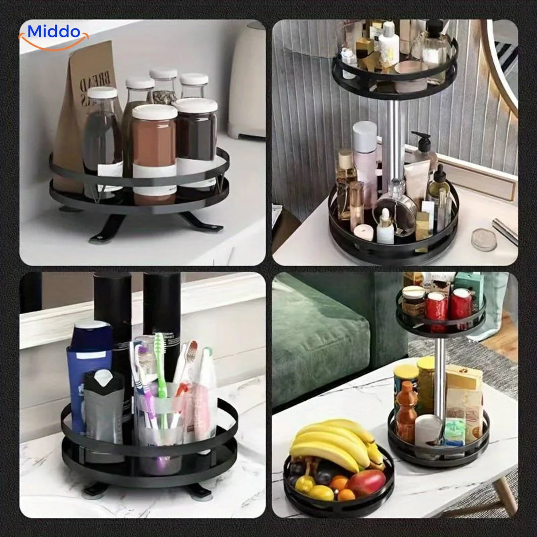 Draai-Organizer 360° – Roterende Kast- en Keuken Organizer voor Badkamer & Voorraadkast | Sansoti