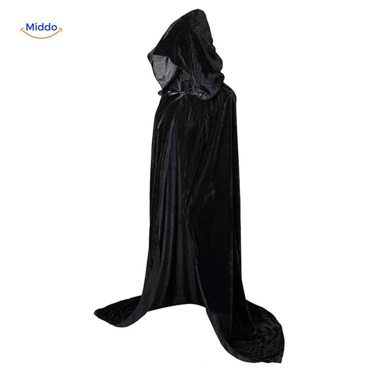 Cape en velours à capuche, long manteau de 110 à 170 cm, costume de Halloween pour scène, cosplay, fête costumée, qualité théâtre | Sansoti