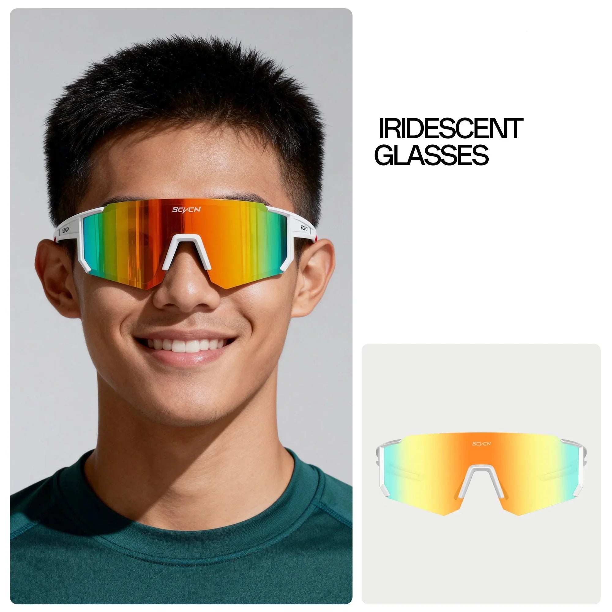 Sportbril UV400 Bescherming Lichtgewicht Frame Fietsen Outdoor | Sansoti