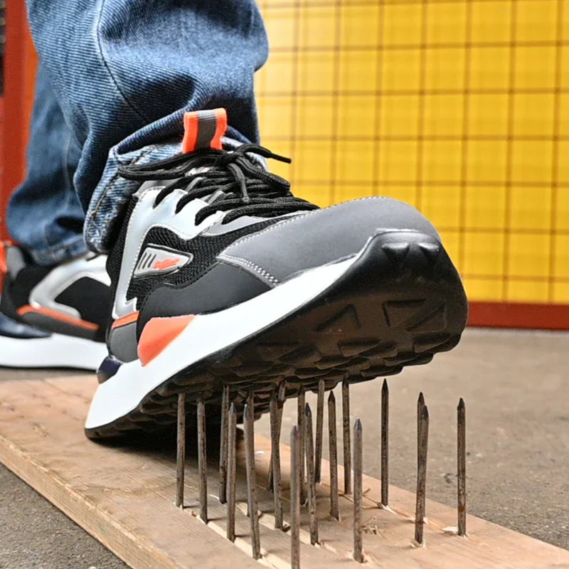 Work Shoes with Safety Features — Lightweight Protection — Suitable for Construction, Logistics, Hospitality — Anti-Slip Sturdy Toe — Professional Comfort | Sansoti