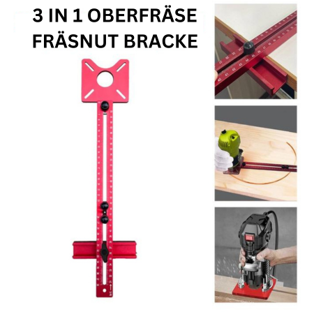 Verstelbare Freeshouder 3-in-1 voor Houtbewerking Aluminium Groefsnijder Tool | Sansoti