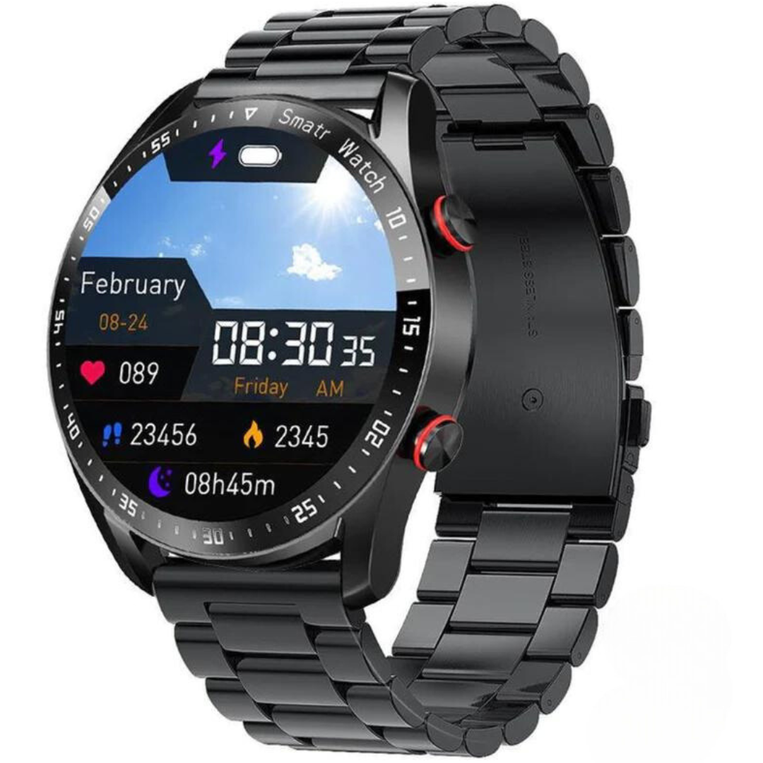 Smartwatch mit Lautsprecher, Bluetooth und Fitnessfunktionen – Luxuriöses Design für Sport und Alltag | Sansoti