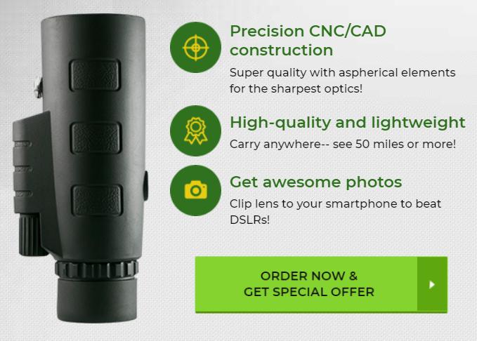 Monoculair Telescoop 10x Vergroting met Smartphonehouder | Compact Outdoorverrekijker HD Optiek Natuur | Sansoti