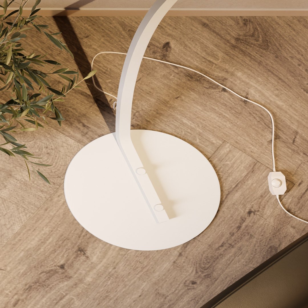 LED Stehleuchte Bogenlampe Schwarz Weiß Dimmbar 170cm Modernes Design | Restfield