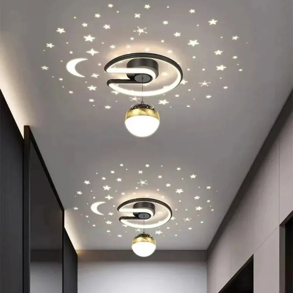 Plafonnier LED dimmable avec effet ciel étoilé et finition design moderne pour salon et chambre | Restfield