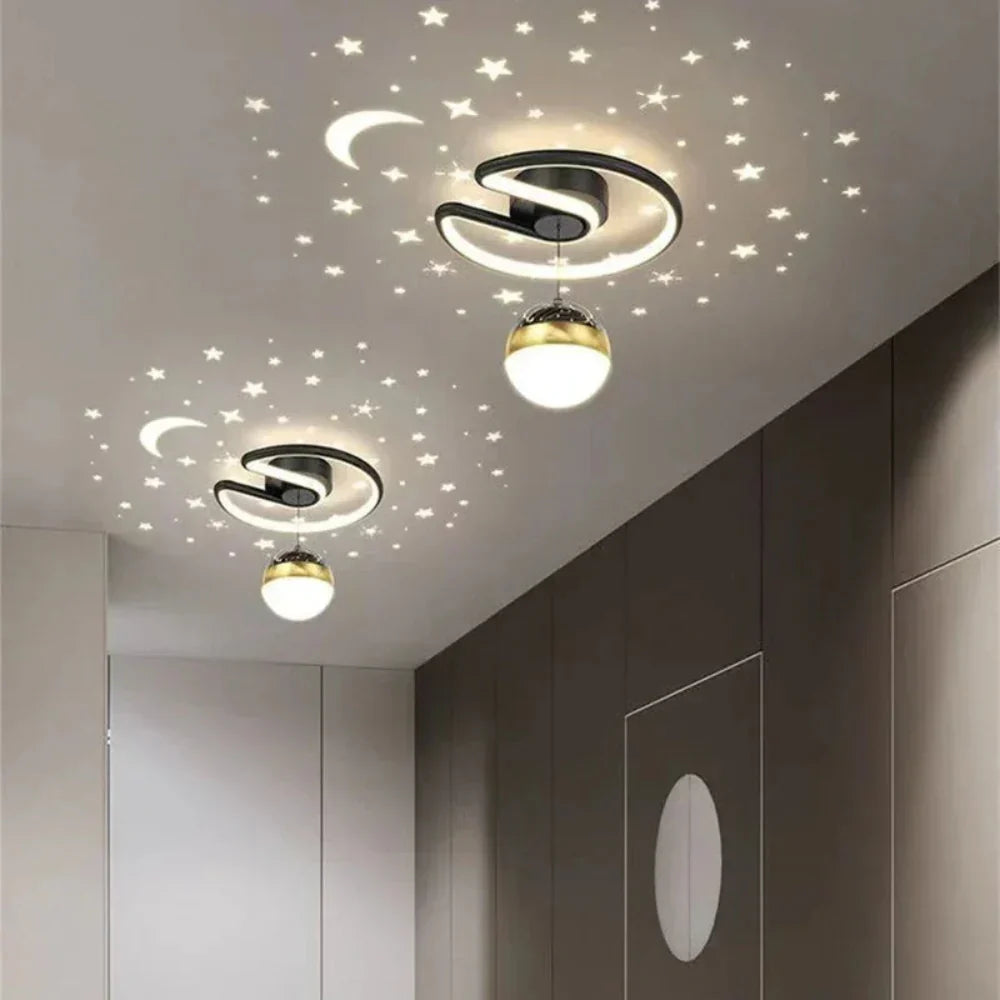 Dimmbare LED-Deckenleuchte mit Sternenhimmel-Effekt und moderner Designoberfläche für Wohn- und Schlafzimmer | Restfield
