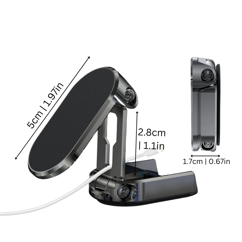 Magnetische Telefoonhouder Auto Dashboard 360° Draaibaar Zwart Zilver Ventilatie Universeel Veilig Handsfree | Sansoti