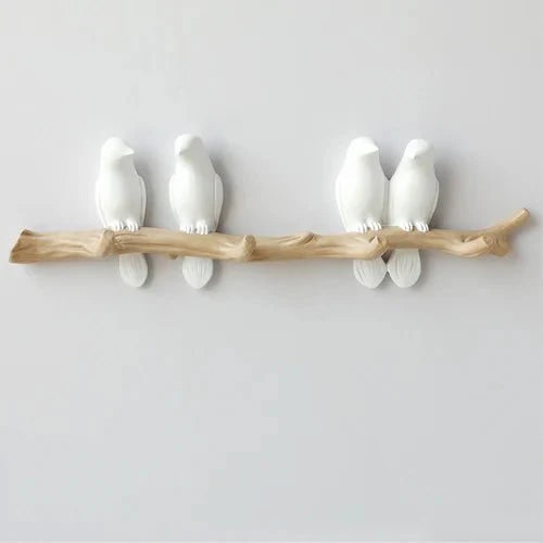 Decoratieve Wandkapstok met Vogelmotief – Stijlvol Harsontwerp voor Hal & Slaapkamer | Sansoti