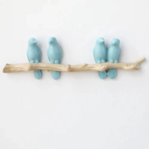 Decoratieve Wandkapstok met Vogelmotief – Stijlvol Harsontwerp voor Hal & Slaapkamer | Sansoti