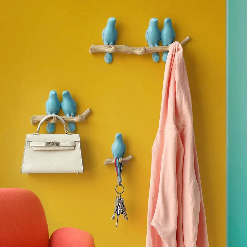 Decoratieve Wandkapstok met Vogelmotief – Stijlvol Harsontwerp voor Hal & Slaapkamer | Sansoti