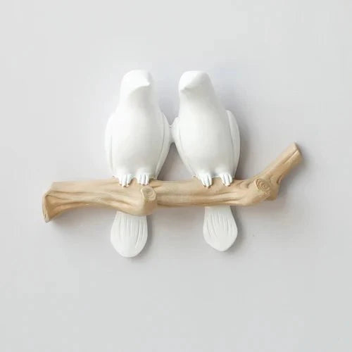Decoratieve Wandkapstok met Vogelmotief – Stijlvol Harsontwerp voor Hal & Slaapkamer | Sansoti