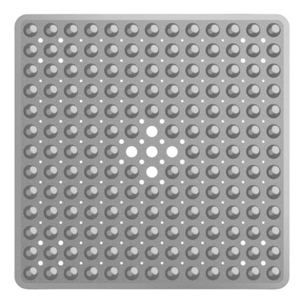 Antislip Badmat met Zuignappen – Veilig Vaste Mat voor Bad en Douche – Vierkant Design met Drainagegaten – PVC Douchevloermat – Machinewasbaarbaar | Sansoti