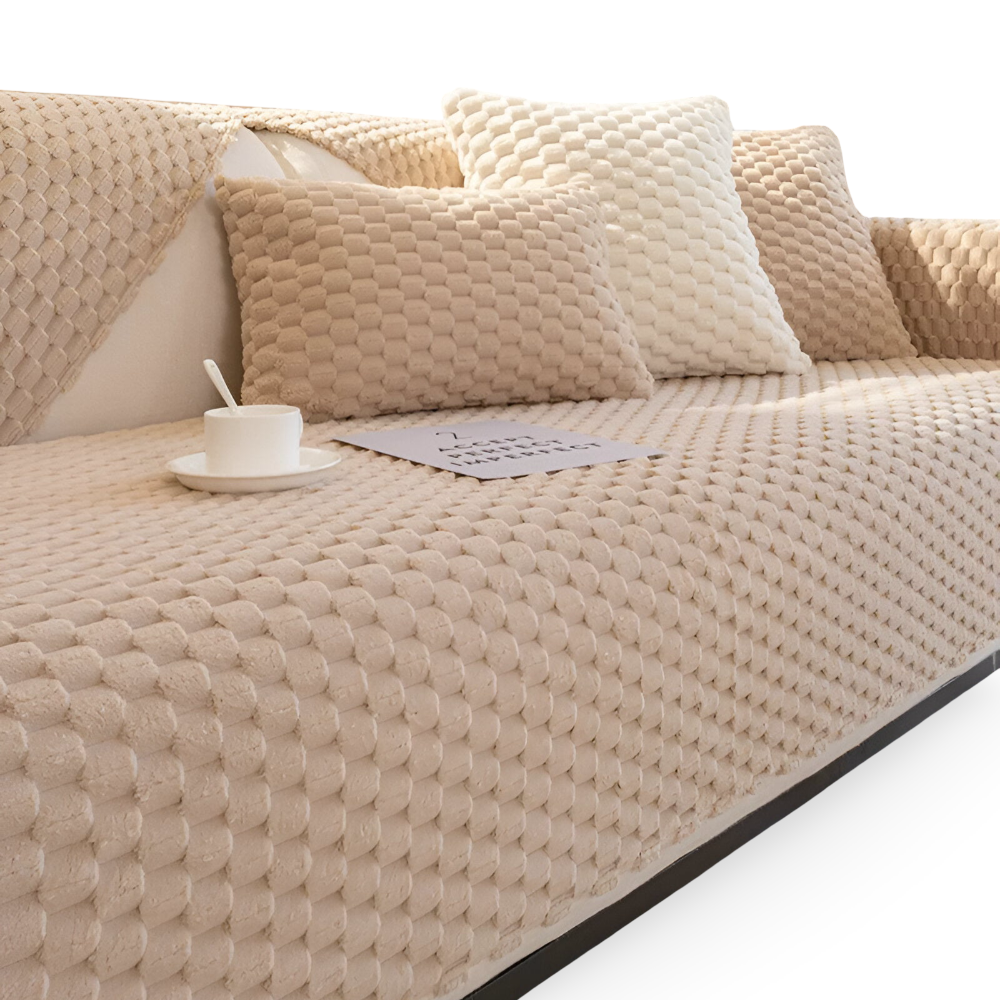 Rutschfester Sofabezug mit Waffelmuster - Schutzbezug für Sofas mit 1-5 Sitzplätzen, maschinenwaschbar, Wohnzimmer | Sansoti