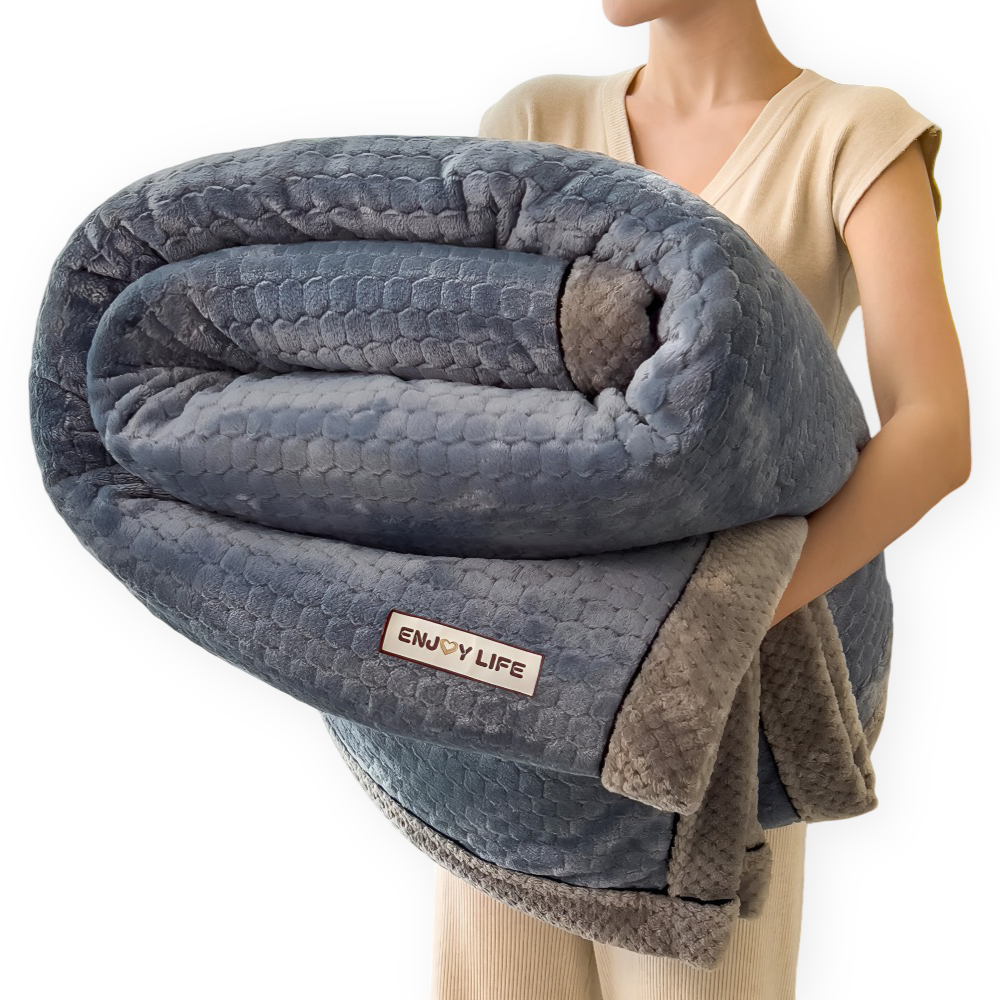 Fleece Deken Plaid Zacht Warm Patchwork Winter 300-350g M2 | Sansoti
