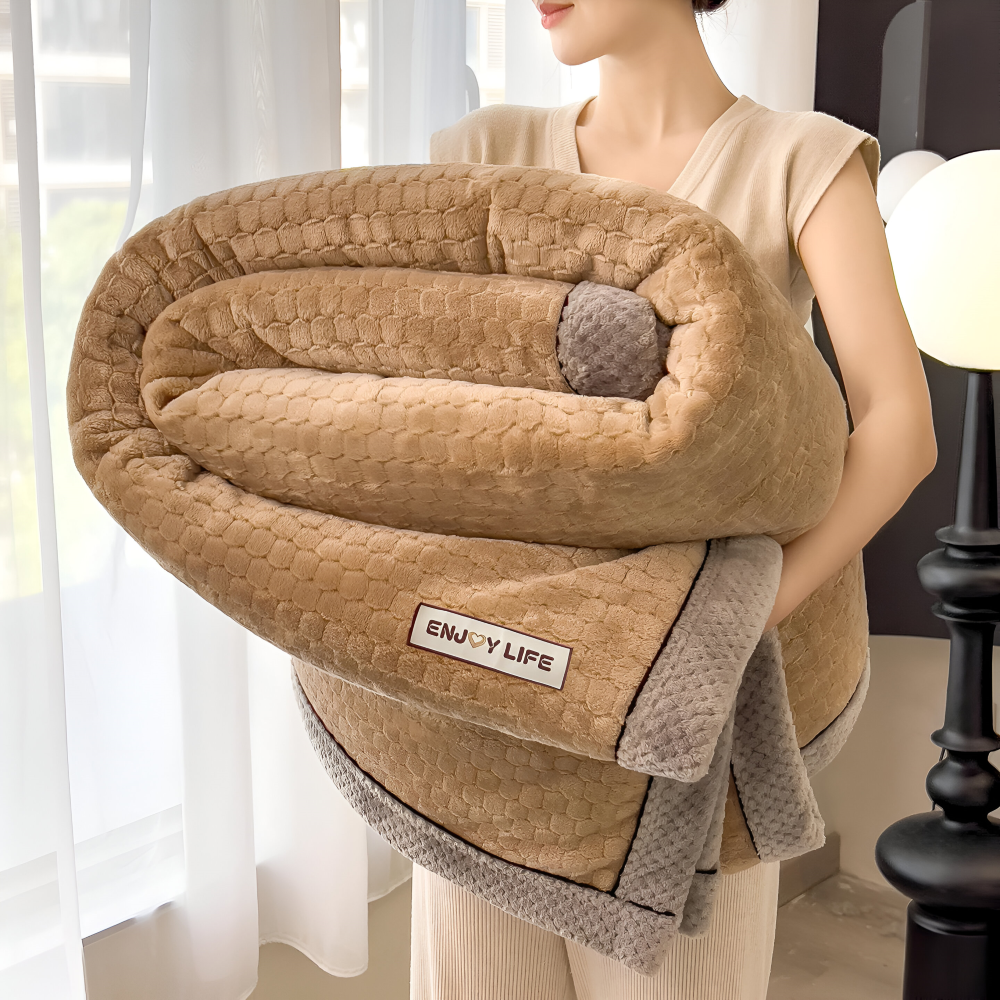 Fleece Deken Plaid Zacht Warm Patchwork Winter 300-350g M2 | Sansoti