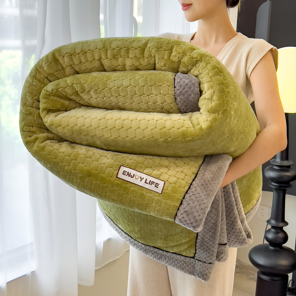 Fleece Deken Plaid Zacht Warm Patchwork Winter 300-350g M2 | Sansoti