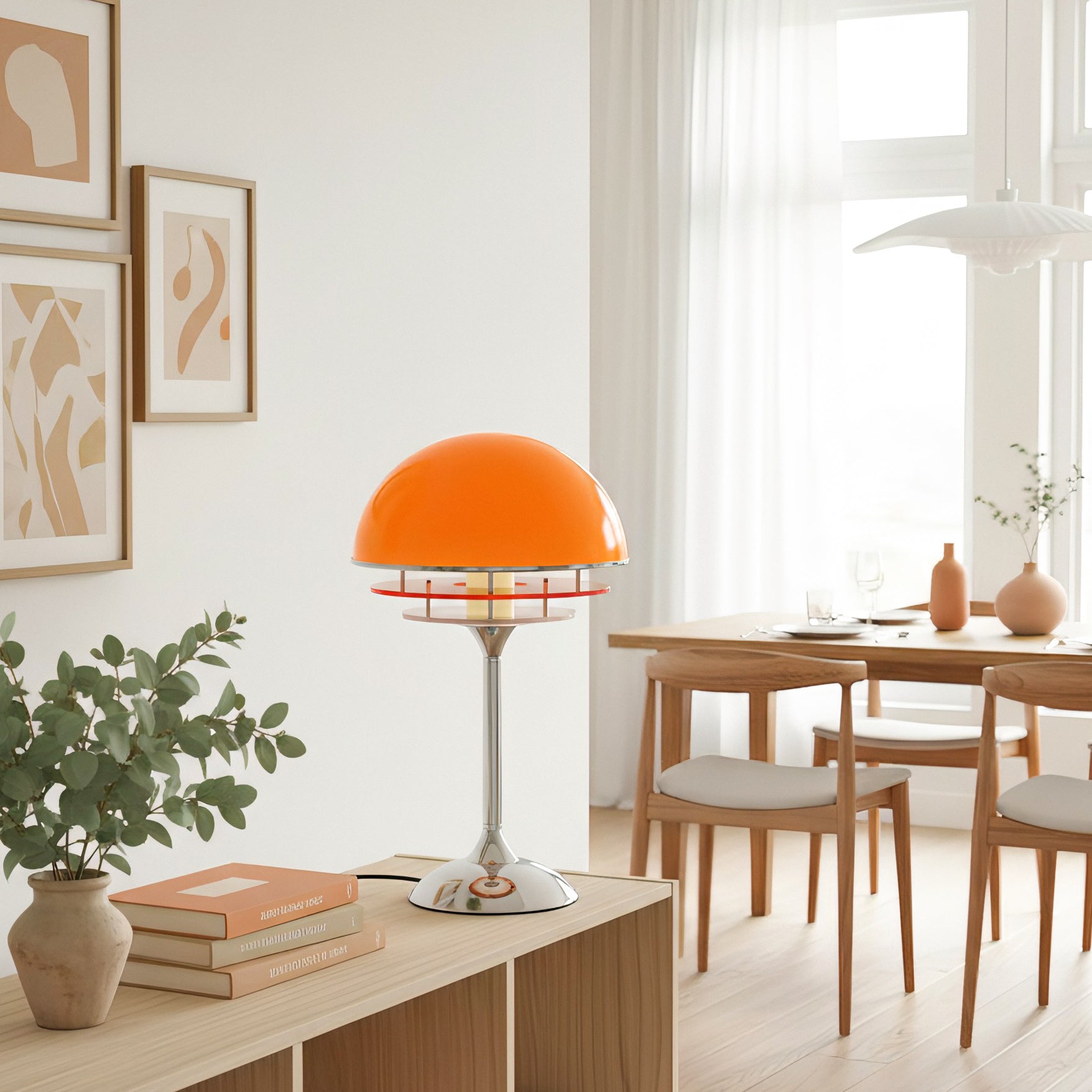 Bauhaus Tafellamp met Acryldiscs Oranje of Wit | Sansoti