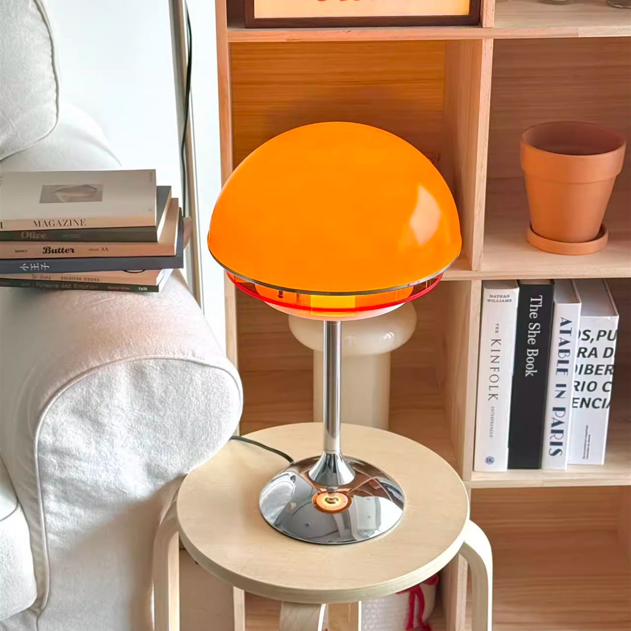 Bauhaus Tafellamp met Acryldiscs Oranje of Wit | Sansoti