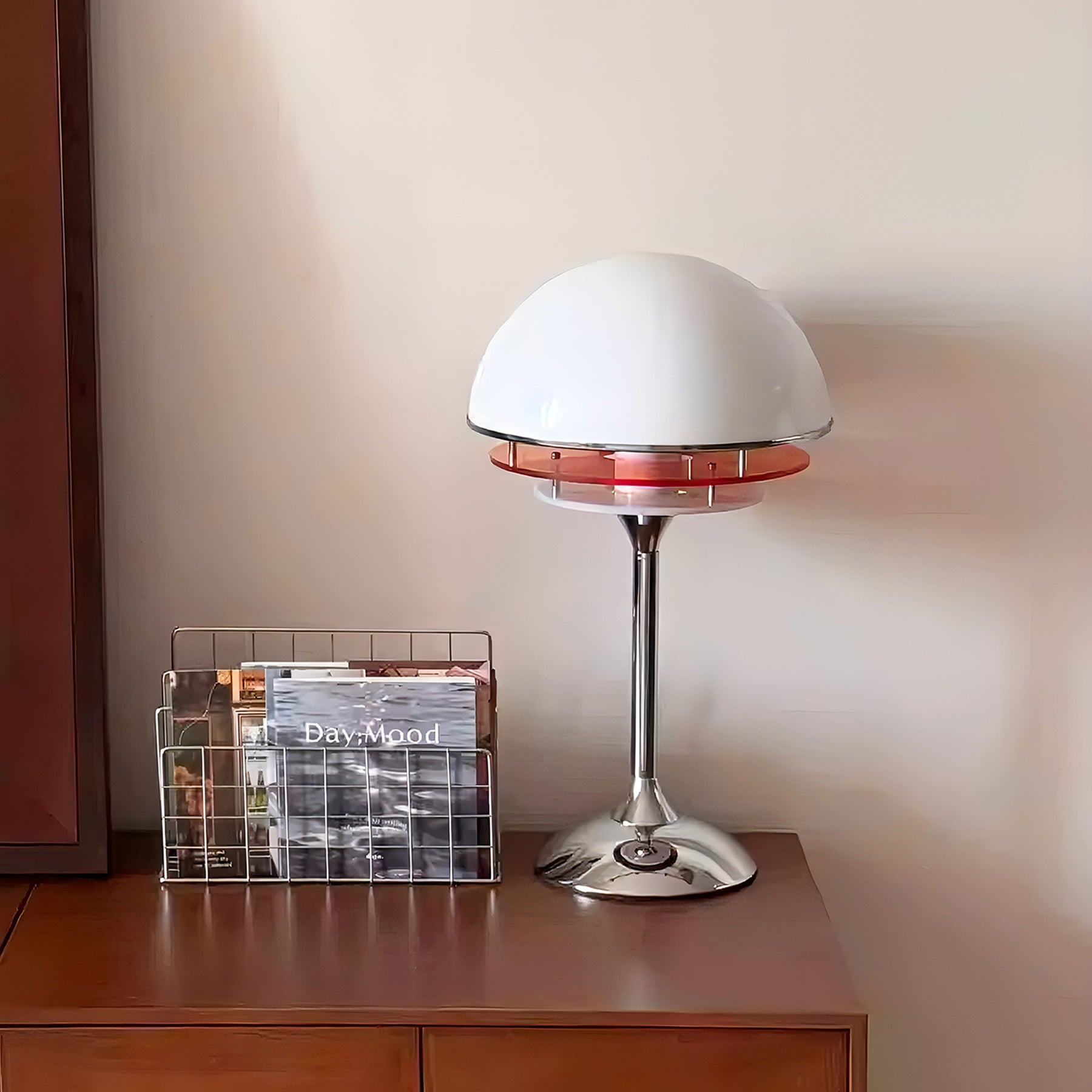 Bauhaus Tafellamp met Acryldiscs Oranje of Wit | Sansoti