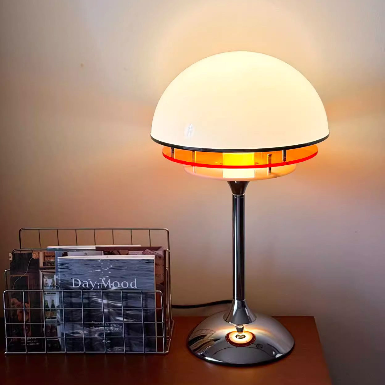 Bauhaus Tafellamp met Acryldiscs Oranje of Wit | Sansoti