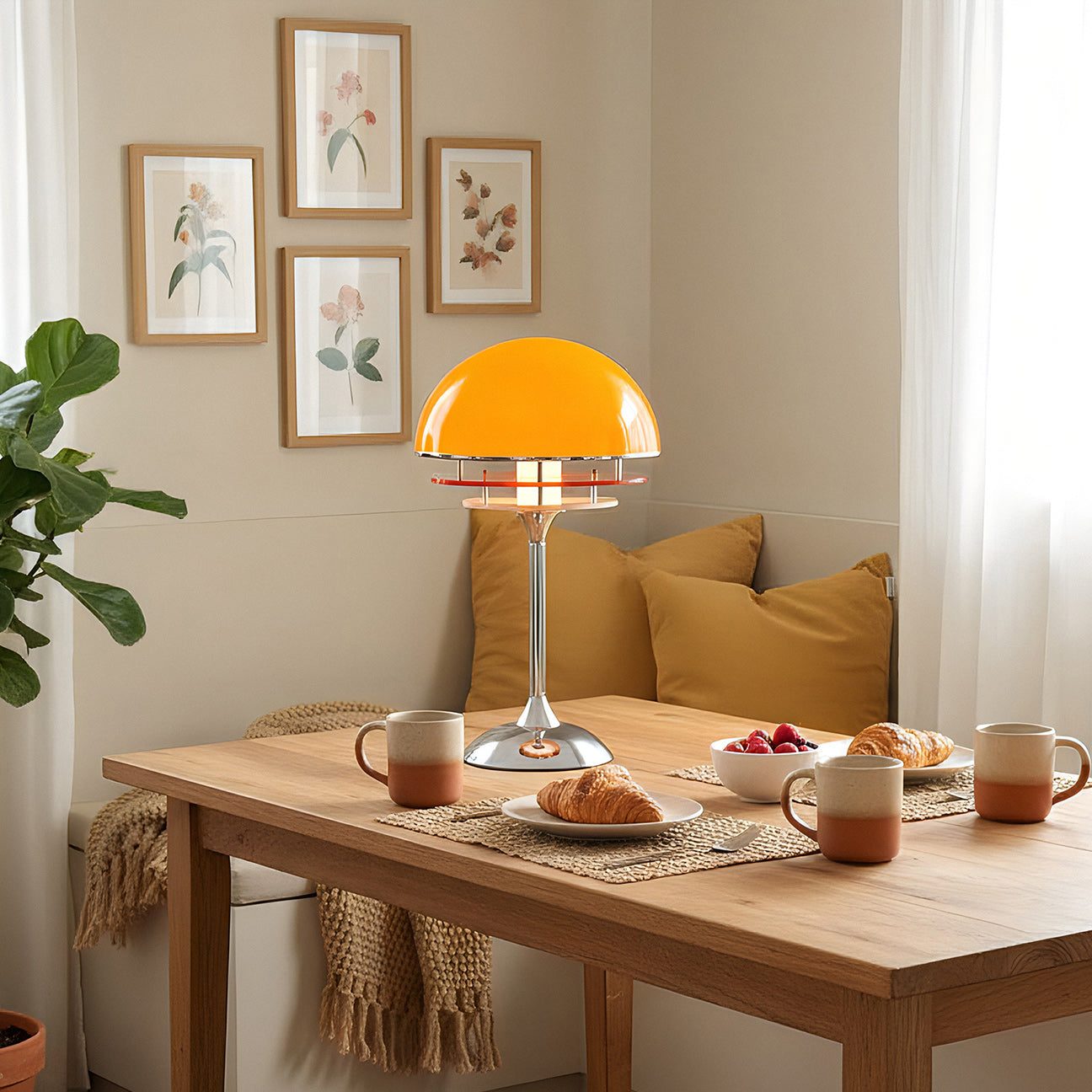 Bauhaus Tafellamp met Acryldiscs Oranje of Wit | Sansoti