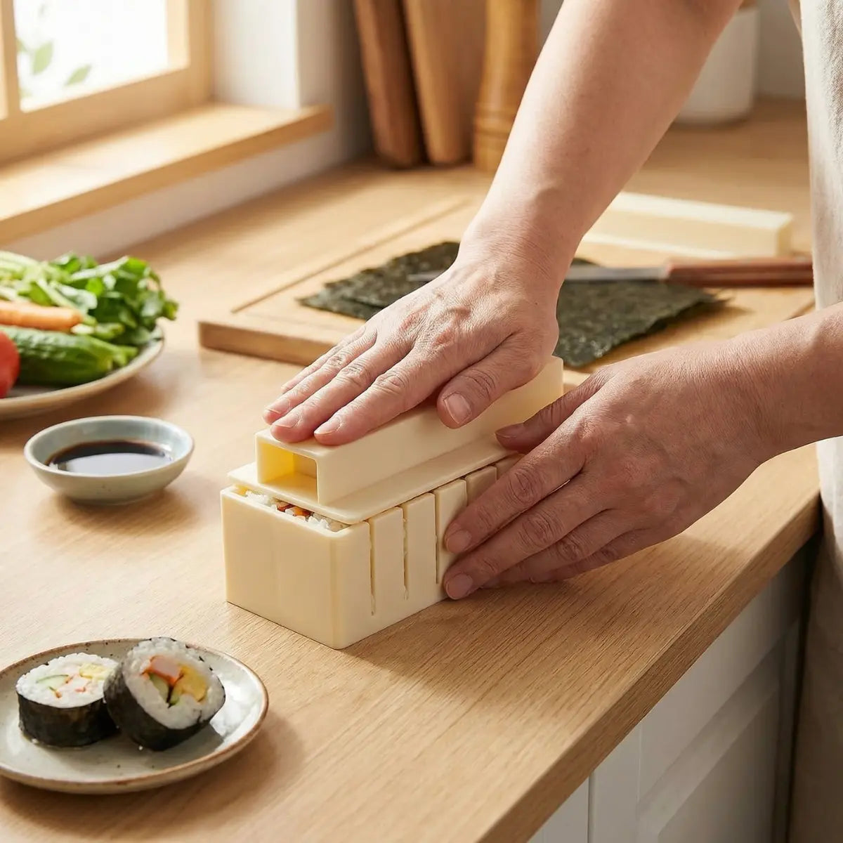 Sushi Vormset met Snijgeleiders – Perfecte Rechthoekige Maki Zonder Roltechniek | Sansoti