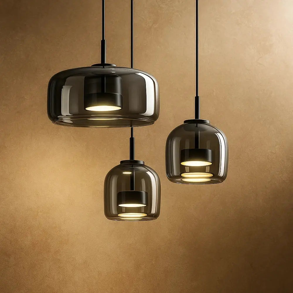 Hanglamp Glas Ombre Metaal LED 33cm Modern Design | Sansoti