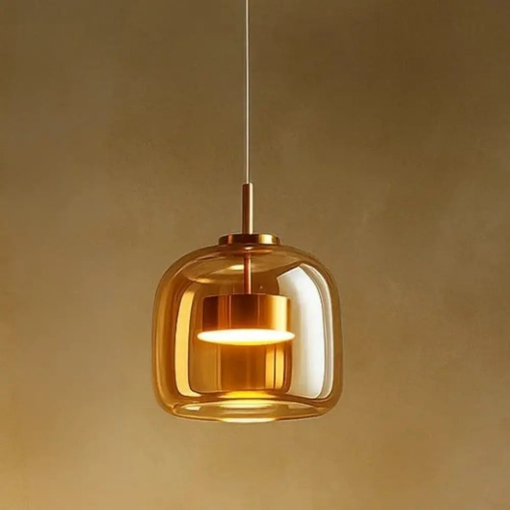 Hanglamp Glas Ombre Metaal LED 33cm Modern Design | Sansoti