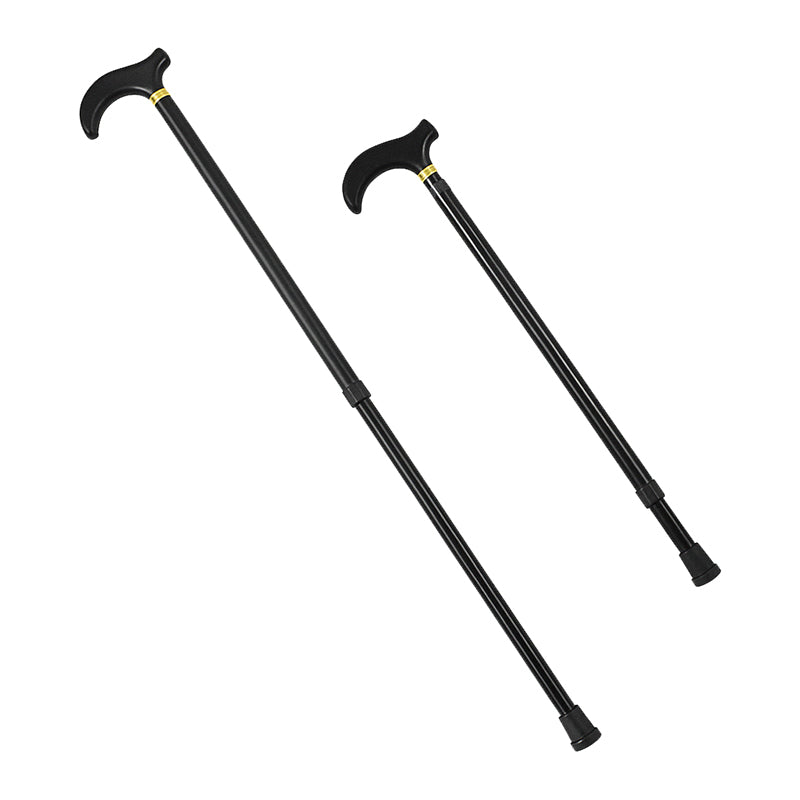 Bâton de marche réglable en aluminium pliable, hauteur 53-90 cm, poignée ergonomique antidérapante, aide à la mobilité | Sansoti