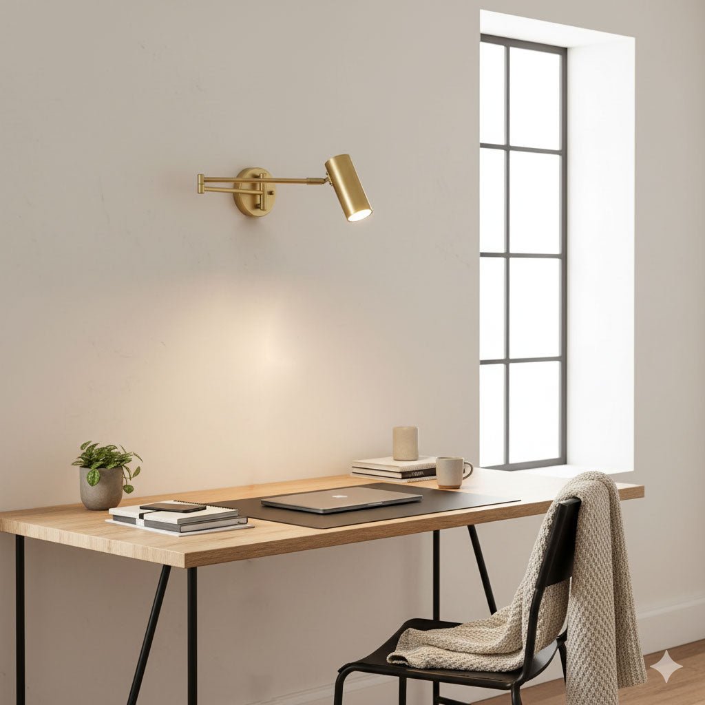 Wandlamp Verstelbare Scharnier Arm Leeslamp met Draaibare Montage 3000K Warm Wit | Sansoti