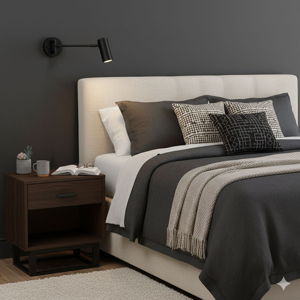 Wandlamp Verstelbare Scharnier Arm Leeslamp met Draaibare Montage 3000K Warm Wit | Sansoti