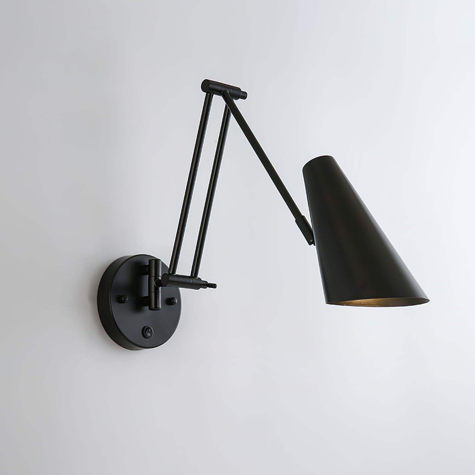 Verstelbare Wandlamp Zwenkarm Industrieel IJzer Modern Design E26/E27 Fitting Muurbediening Leeslamp Slaapkamer | Sansoti