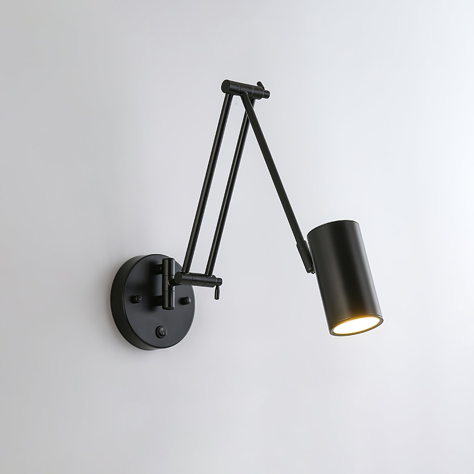 Verstelbare Wandlamp Zwenkarm Industrieel IJzer Modern Design E26/E27 Fitting Muurbediening Leeslamp Slaapkamer | Sansoti