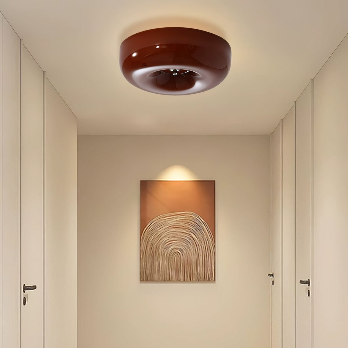 Deckenleuchte aus Glas mit schwebendem Spiralmuster, 3 Größen, integrierte LED, Chromoberfläche, warmweiß, Wohnzimmer | Sansoti