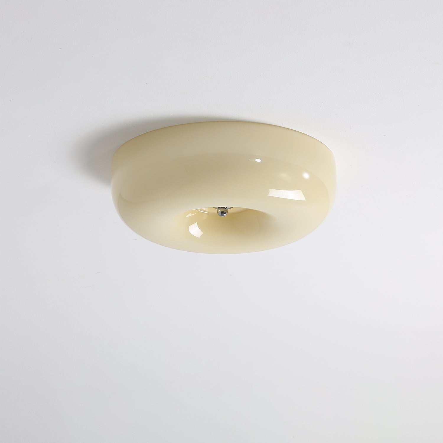 Plafonnier verre LED métal blanc salon chambre hall plafonnier rond en verre lumière de plafond moderne | Restfield