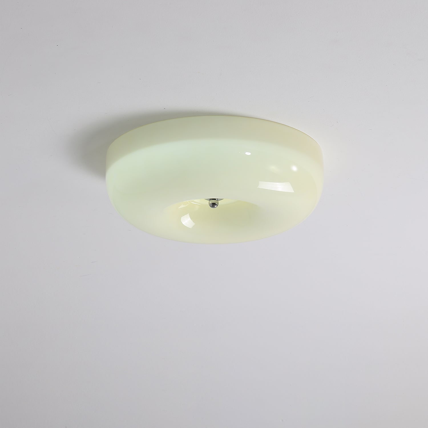 Plafonnier verre LED métal blanc salon chambre hall plafonnier rond en verre lumière de plafond moderne | Restfield
