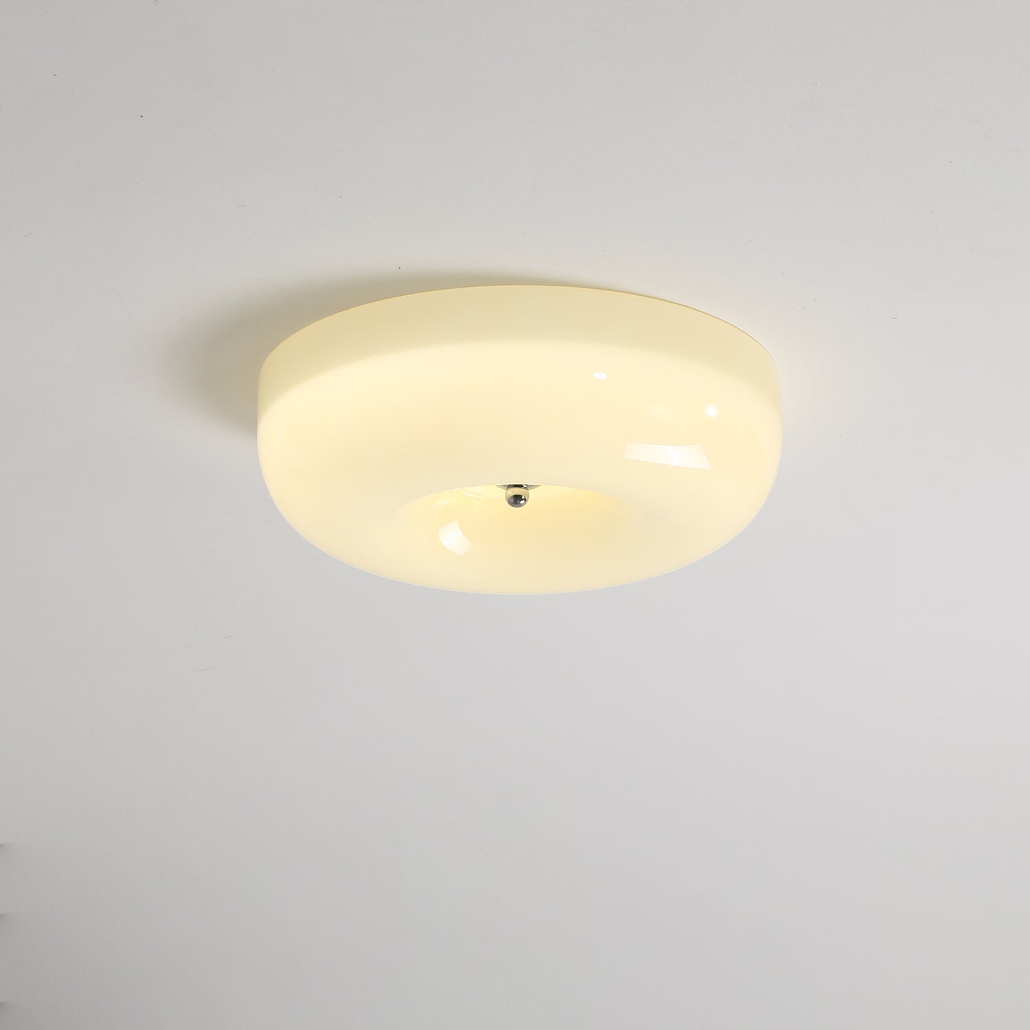 Plafonnier verre LED métal blanc salon chambre hall plafonnier rond en verre lumière de plafond moderne | Restfield