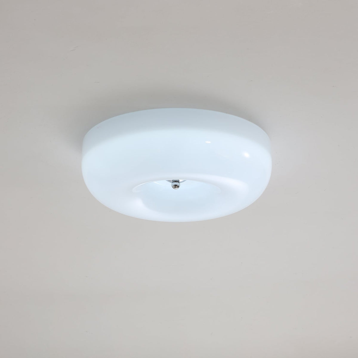 Deckenleuchte aus Glas mit schwebendem Spiralmuster, 3 Größen, integrierte LED, Chromoberfläche, warmweiß, Wohnzimmer | Sansoti