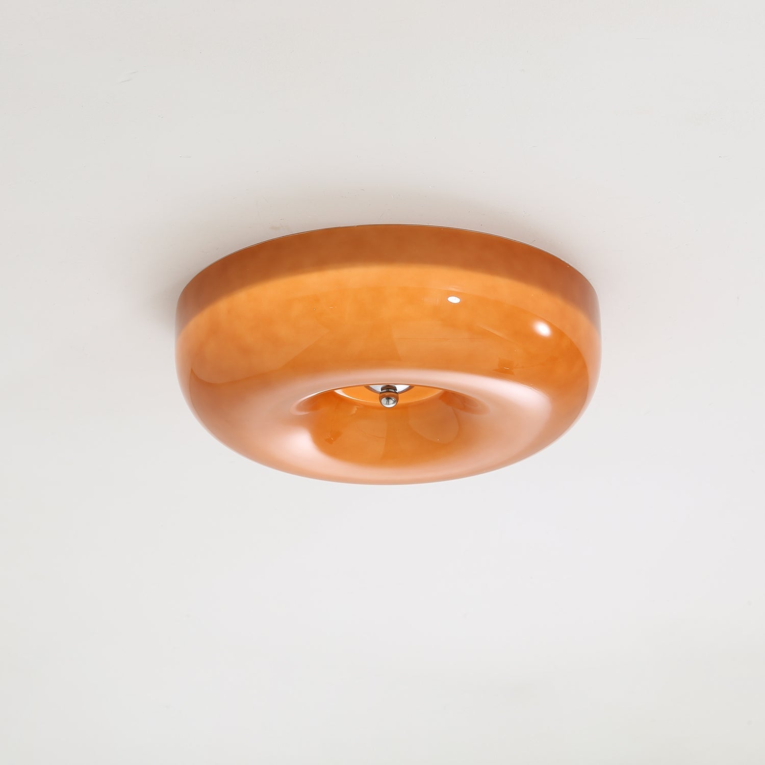 Plafonnier verre LED métal blanc salon chambre hall plafonnier rond en verre lumière de plafond moderne | Restfield
