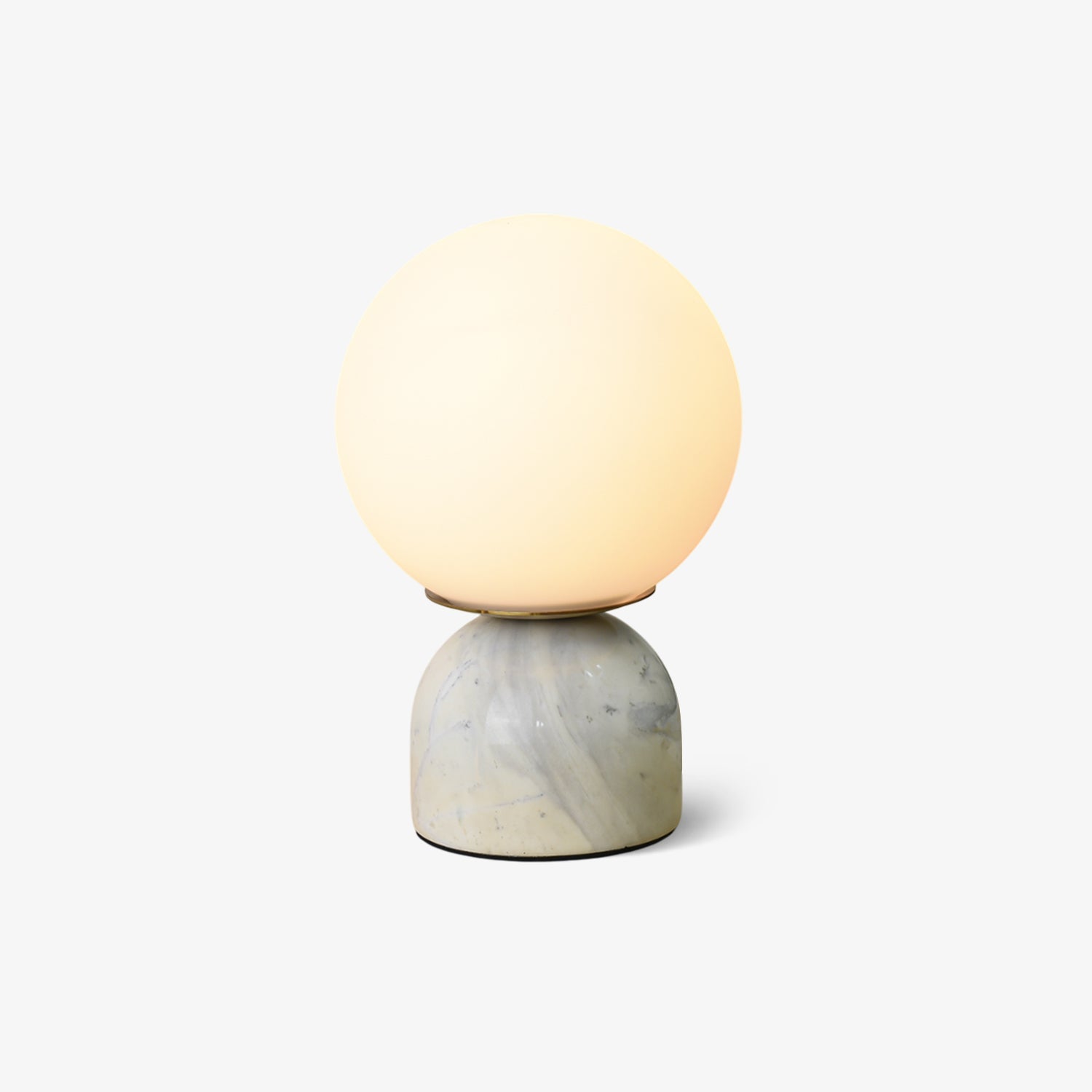 Marmeren Tafellamp met Glazen Bol – Scandinavisch Design voor Sfeervol Accent | Sansoti