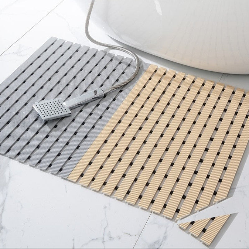 Anti-Slip Douchematje TPE met Sneldrain Groeven – Op Maat Knipbaar Badmat voor Veiligheid in Douche en Bad 43×61 cm 61×61 cm 61×90 cm | Sansoti