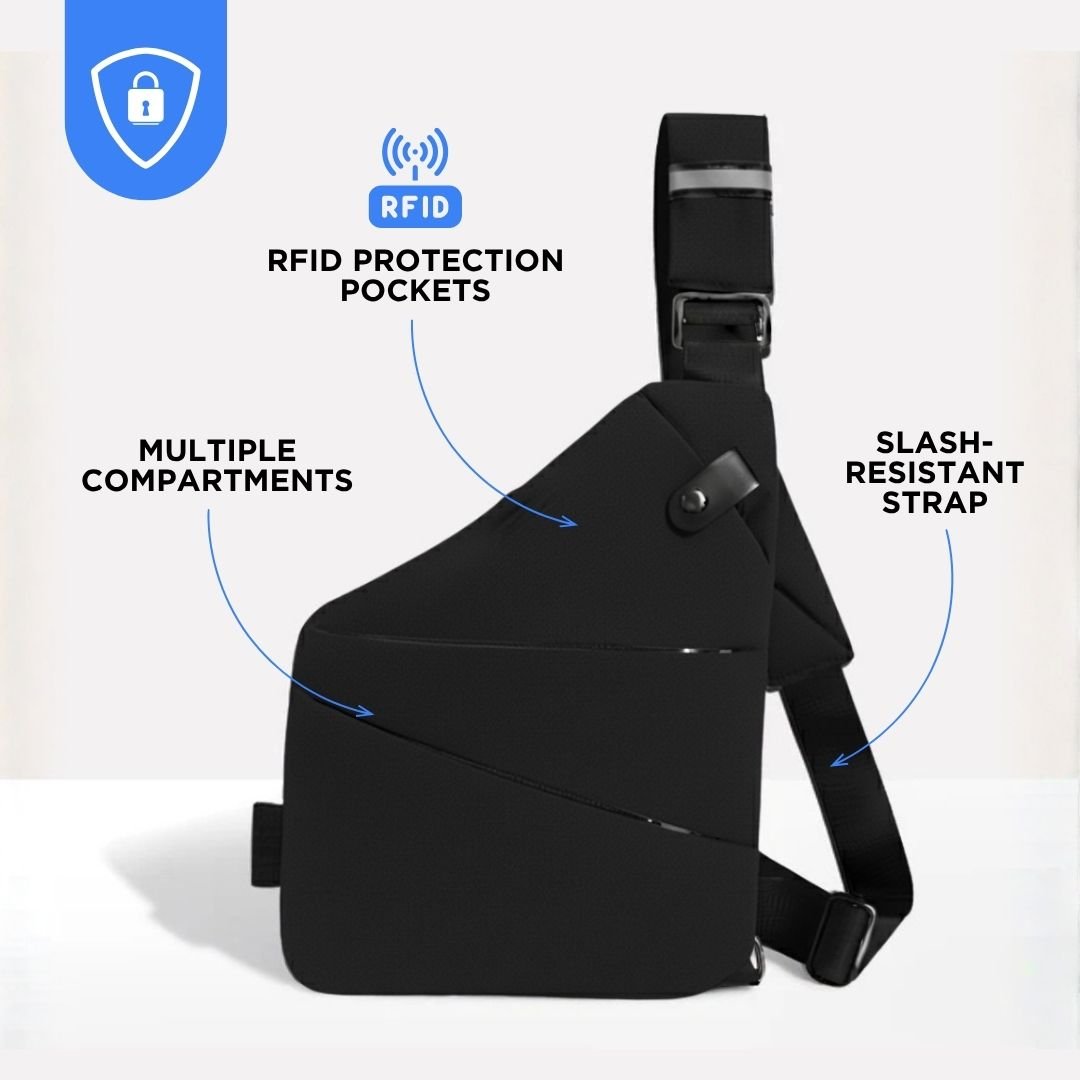 Crossbody Schoudertas met RFID-Bescherming Anti-Diefstal Veilige Reistas Verstelbare Riem Waterafstotend 14 Kleuren | Sansoti