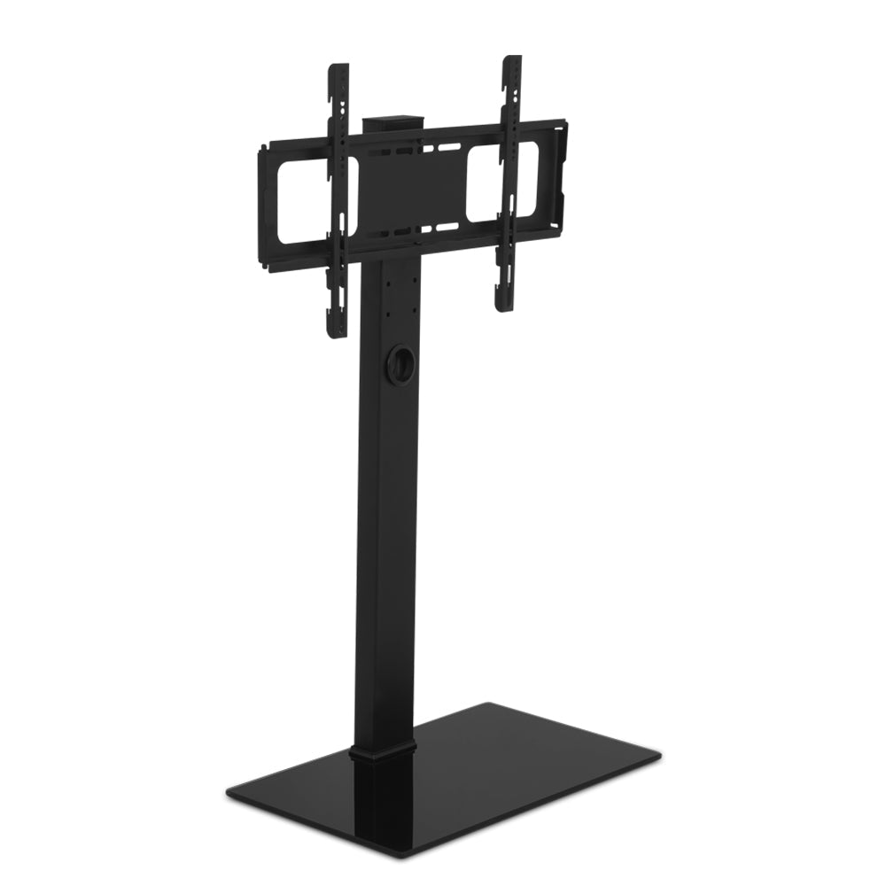 Support TV sur Pied Réglable avec Rotation et Plateau en Verre – Compatible Téléviseurs de 32 à 70 Pouces | Restfield