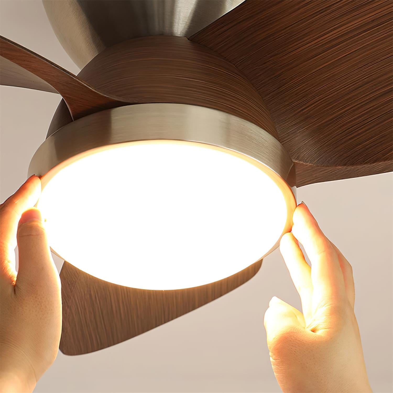 Plafondventilator met Verlichting Hout Metaal Ø61cm 18W 6 Snelheden Inclusief Afstandsbediening | Sansoti