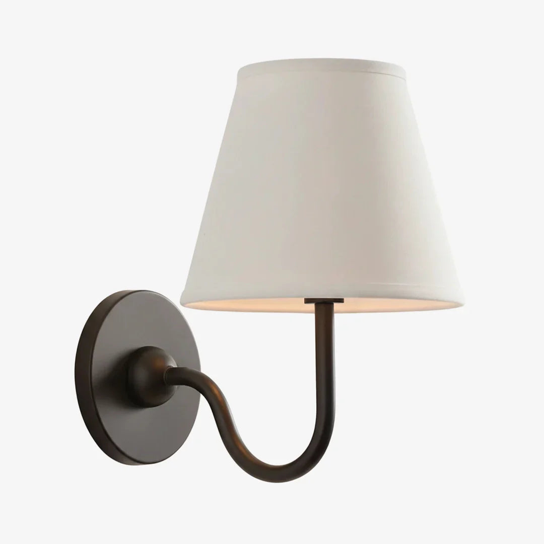 Wandlamp met Plissé Kap – Klassieke Wandverlichting Metaal & Linnen Landelijk Slaapkamer Hal Leeshoek Huis Interieur | Sansoti