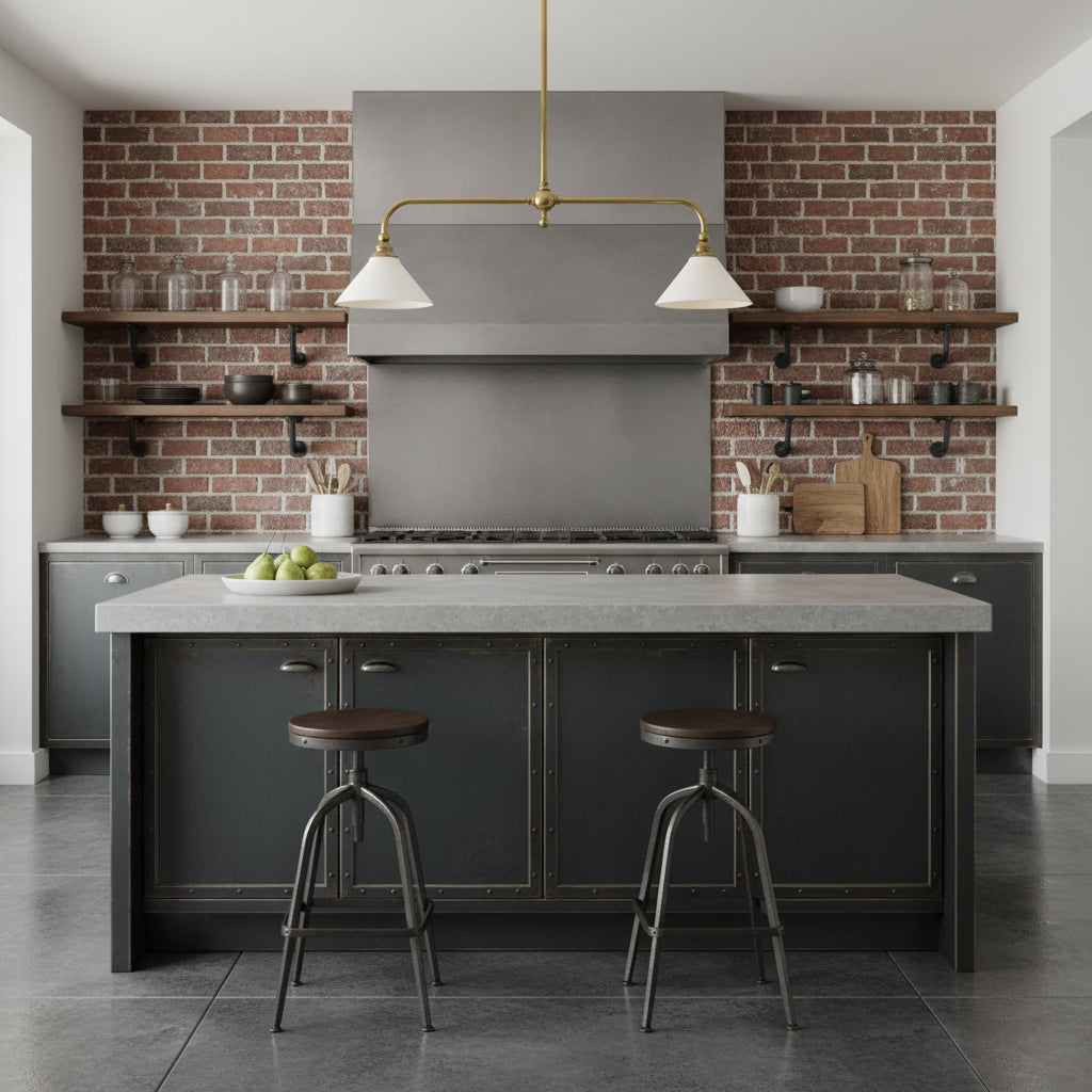 Luxe Design Hanglamp Met Witte Glazen Kappen Voor Eettafel En Keukeneiland In Messing Afwerking | Sansoti