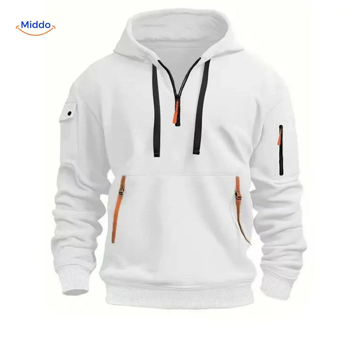 Pull à capuche doux et respirant en mélange de coton et polyester, design durable et décontracté pour un usage quotidien | Sansoti