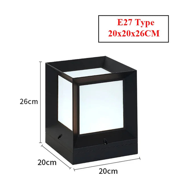 Buiten Staande Lamp Voor Oprit En Poort 12W LED Modern Zwart | Sansoti